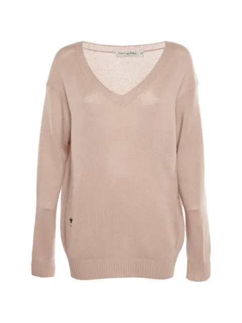 Christian Dior Pre-Owned V-neck cashmere sweater Pink 1319088
