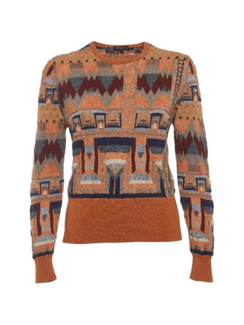 Etro Pre-Owned jacquard sweater Orange 1314213