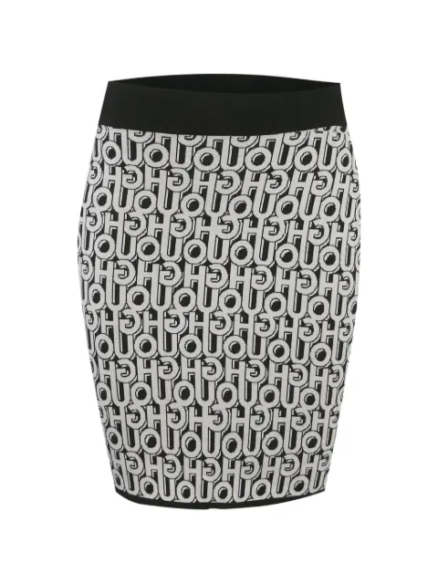 BOSS logo intarsia mini skirt Black 1268287