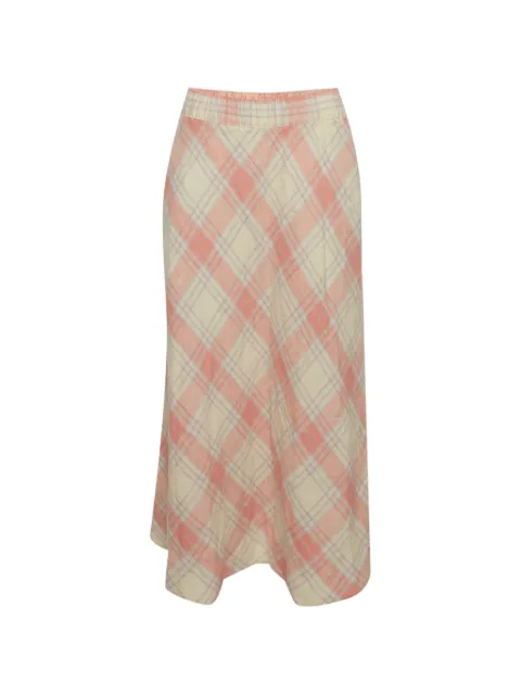 Polo Ralph Lauren Vintage check-pattern linen skirt Neutrals 1329693