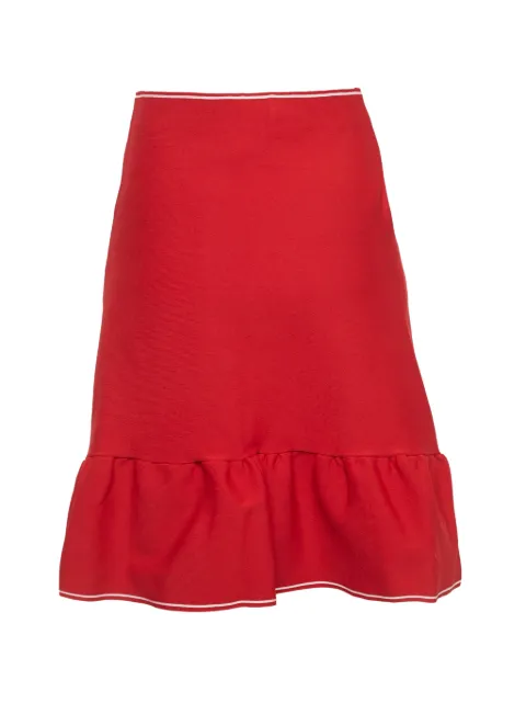SANDRO ruffled stretch-knit mini skirt Red 1274755