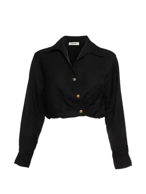 SANDRO cropped shirt Black 1334684