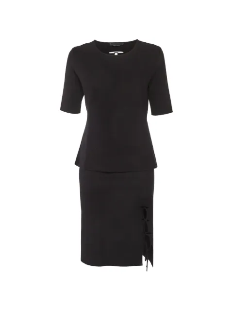 Alexander Wang short-sleeve lace-up skirt set Black 1290021