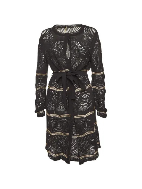 Roberto Cavalli Vintage long-sleeve belted cardigan Black 1303226