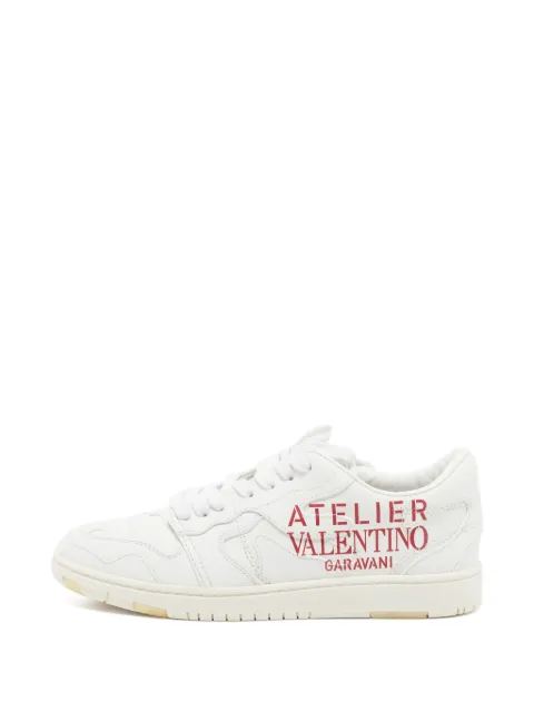 Valentino Garavani Pre-Owned Atelier leather sneakers White 1329078