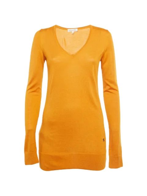 Celine Pre-Owned V-neck sweater Orange 1239043