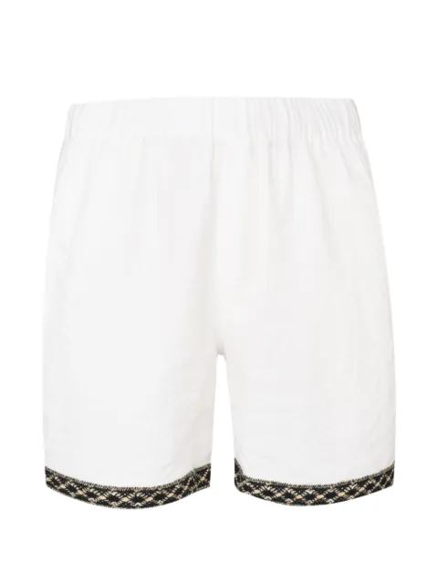 COMMAS Resort embroidered-trim shorts White PF26S009T003