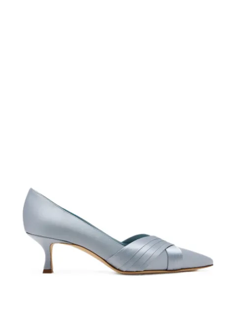 Manolo Blahnik Vieralo criss-cross pointed-toe heeled pumps Blue 1263138