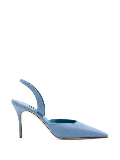 Manolo Blahnik Borelapa pointed-toe slingback pumps Blue 1263140