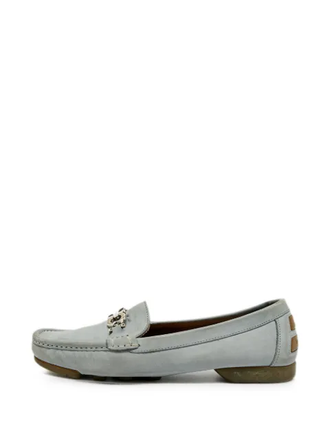 Ferragamo Pre-Owned Gancini leather loafers Blue 1316162