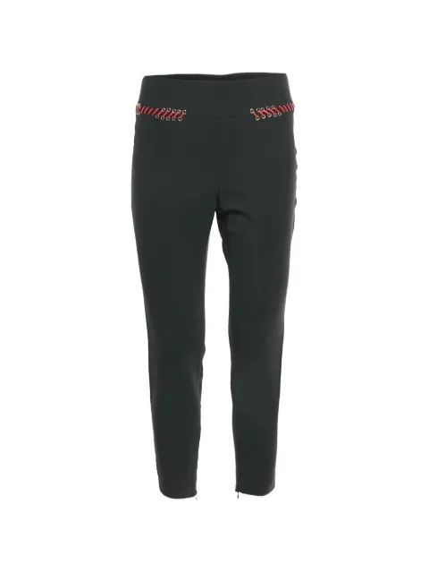 Alexander McQueen Pre-Owned stitched-embellishment trousers Black 1325459