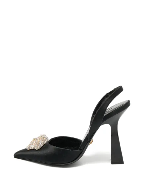 Versace Pre-Owned La Medusa crystal-embellished heeled pumps Black 1329599