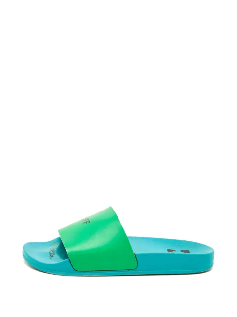 Off-White Pre-Owned Off Pool slides Green 1295080