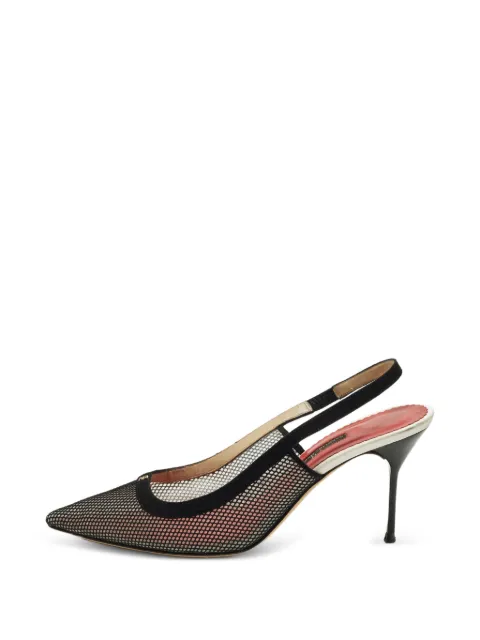 Carolina Herrera Vintage mesh slingback heeled pumps Black 1301985