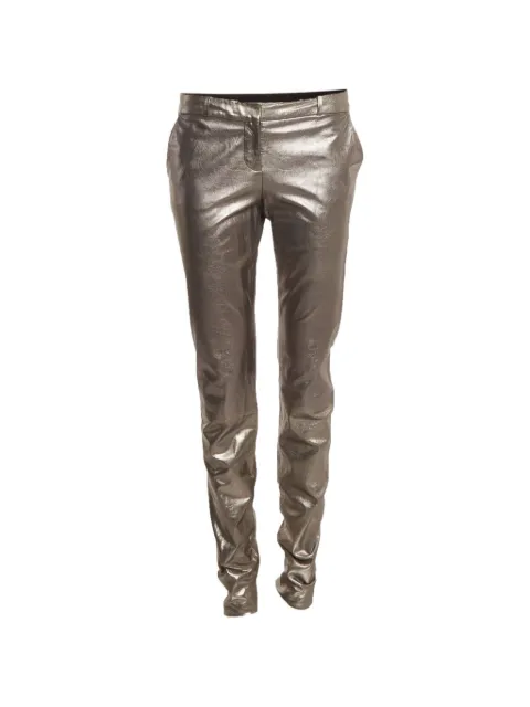 DVF Diane von Furstenberg Everly coated trousers Silver 1291546