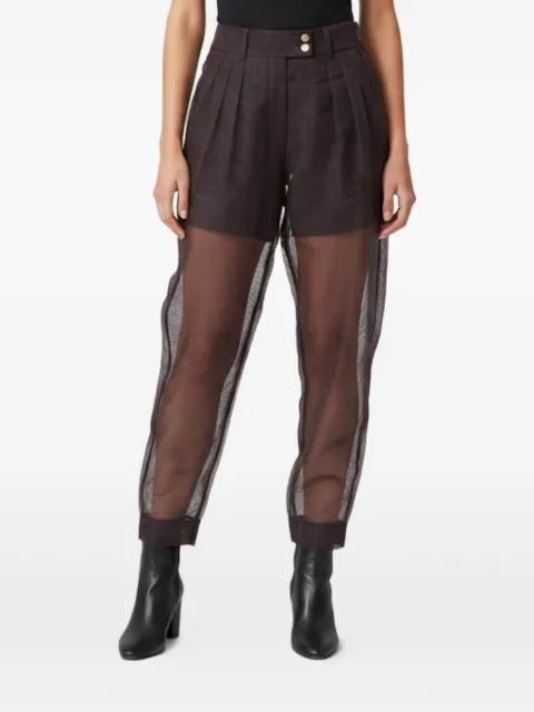 D&G pleated sheer trousers Purple 1345317