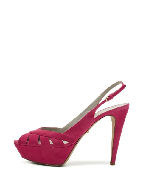 Sergio Rossi Vintage peep-toe platform sandals Pink 1315403