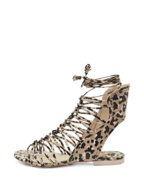 Sophia Webster camo-print gladiator sandals Neutrals 1265398