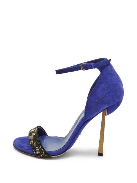Sergio Rossi embellished ankle-strap sandals Blue 1290658