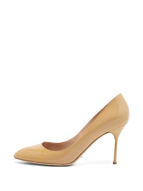 Sergio Rossi Vintage pointed-toe heeled pumps Neutrals 1349718