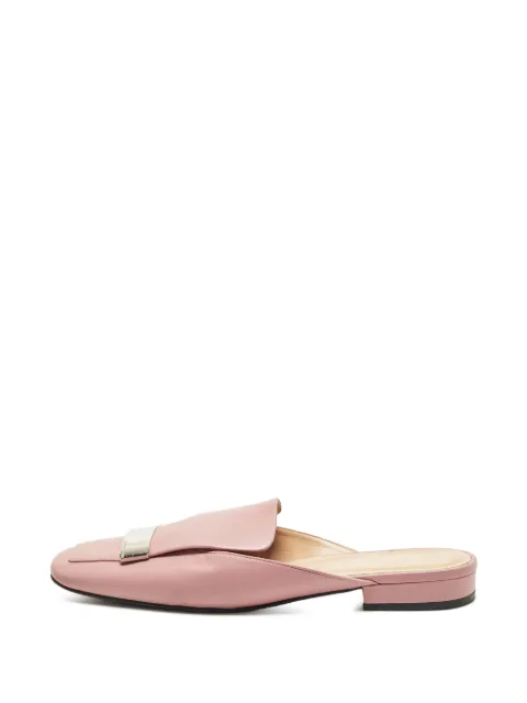 Sergio Rossi metal logo flat mules Pink 1331140