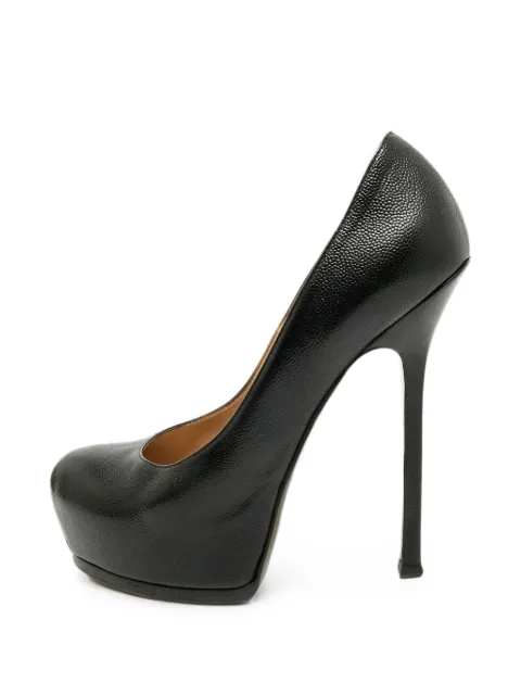 Saint Laurent Pre-Owned Tribtoo platform pumps Black 1363829