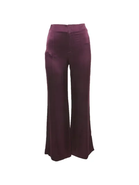 alice + olivia satin wide-leg trousers Purple 1277150