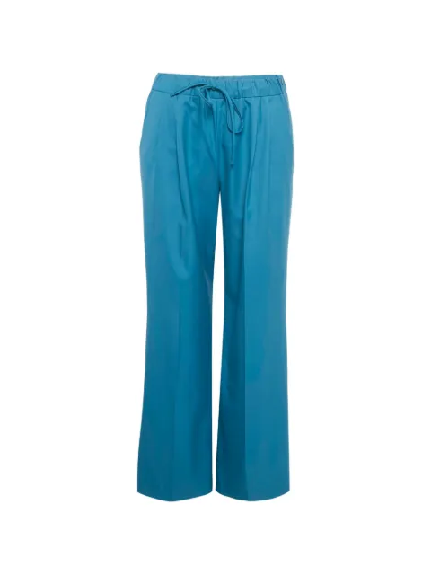 Max Mara elasticated drawstring trousers Blue 1268842