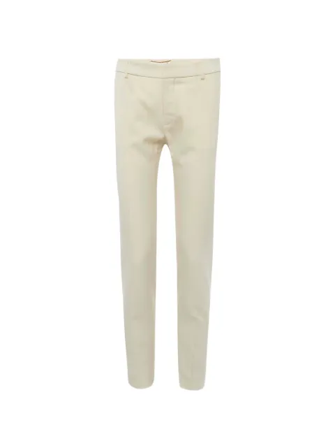 Saint Laurent Pre-Owned straight-fit gabardine trousers Neutrals 1316053