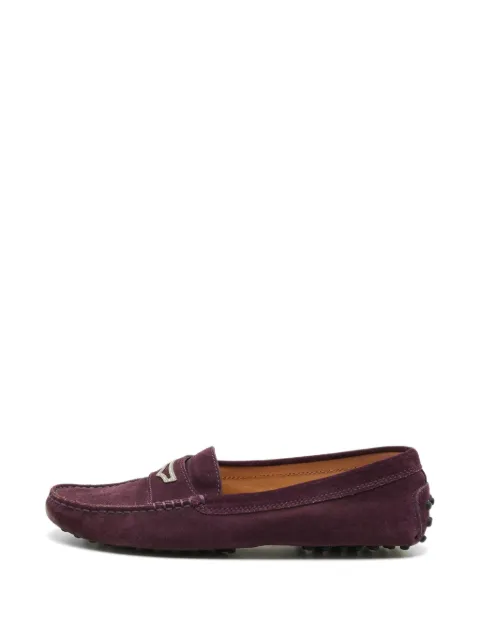Tod's Vintage Gommino suede loafers Purple 1297817