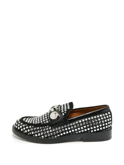 Burberry Pre-Owned Broadbrook crystal-embellished loafers Silver 1285826