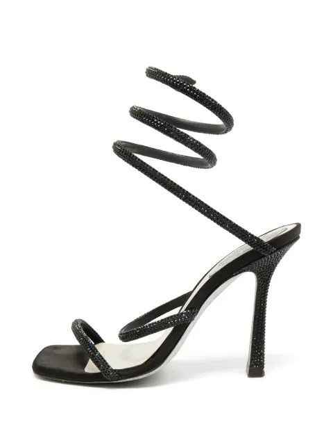 René Caovilla Cleo crystal-embellished sandals Black 1363946