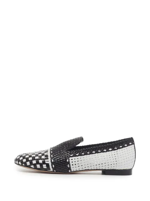 Stuart Weitzman woven leather loafers Black 1351629