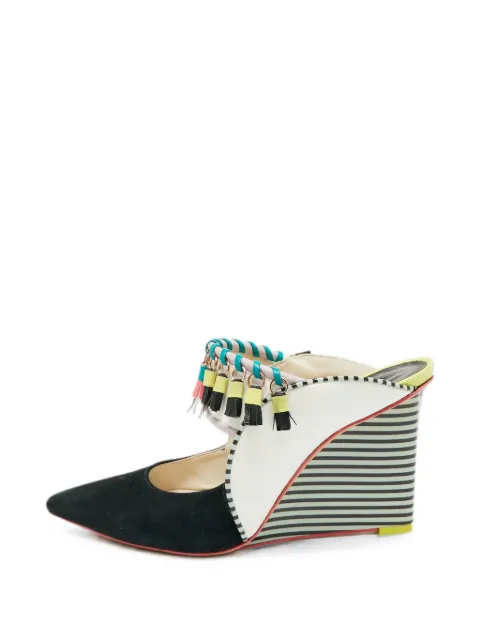 Sophia Webster tassel wedge mules Black 1289623