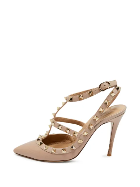Valentino Garavani Pre-Owned Rockstud pointed-toe pumps Neutrals 1320664