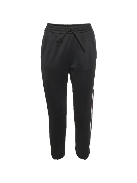 Gucci Pre-Owned side-stripe drawstring track pants Black 1349073