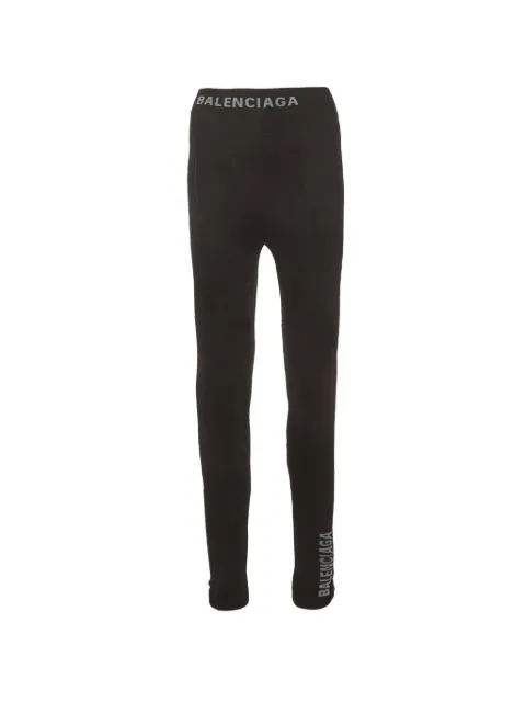 Balenciaga Pre-Owned logo-intarsia leggings Black 1307985
