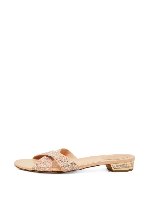 René Caovilla crystal-embellished sandals Neutrals 1280389