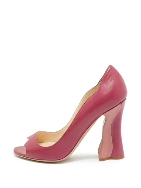 Prada Pre-Owned open-toe block-heel pumps Pink 1357068