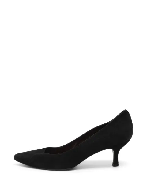Stuart Weitzman pointed-toe suede pumps Black 1274082