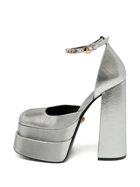 Versace Pre-Owned Aevitas double-stacked platform pumps Silver 1331026