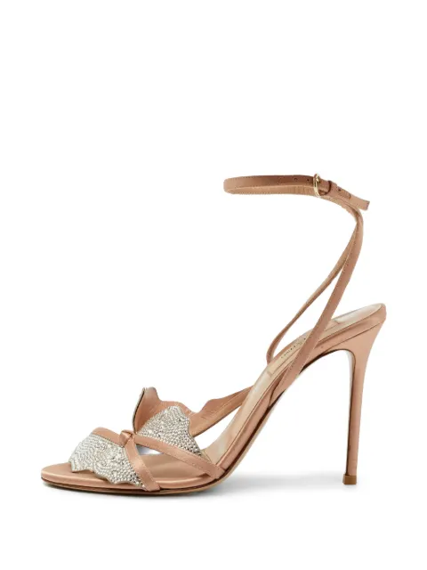 Valentino Garavani Pre-Owned Angelicouture crystal-embellished sandals Neutrals 1314834