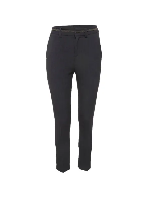 Brunello Cucinelli Vintage Monili-detail crepe trousers Grey 1309815