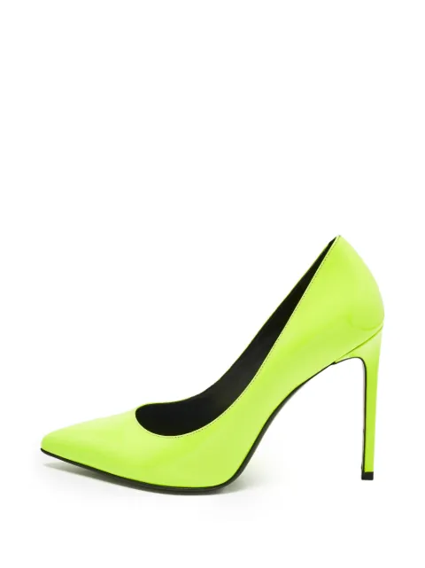 Saint Laurent Pre-Owned leather pointed toe pumps Green 1306885