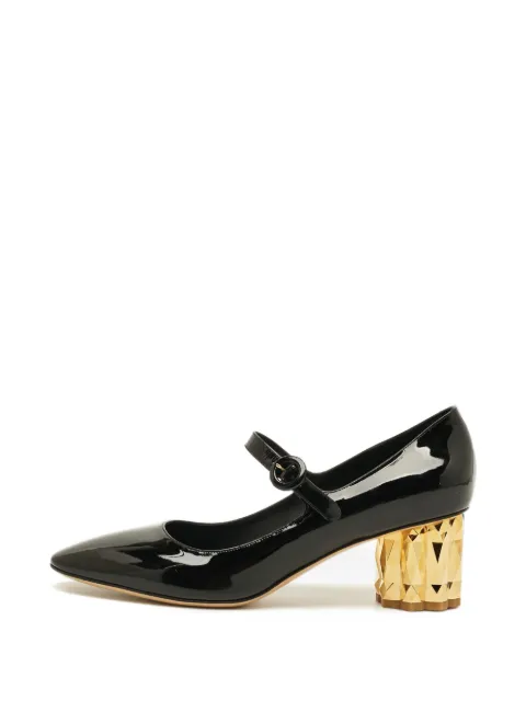 Ferragamo Pre-Owned patent leather mary jane pumps Black 1315734