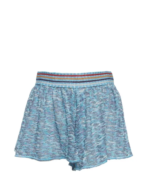 Missoni Pre-Owned Mare lurex knit shorts Blue 1295785