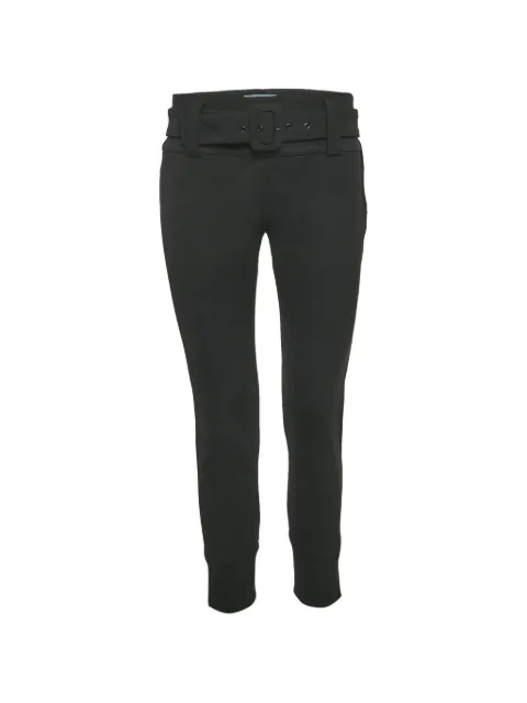 Prada Pre-Owned belted crepe trousers Black 1267373