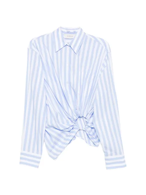 Sportmax striped ring-detail blouse Blue 2612111012