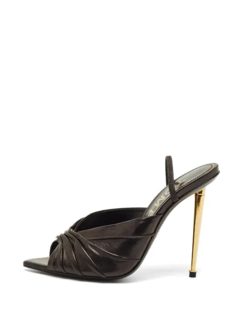 Tom Ford Vintage pleated slingback sandals Black 1290195