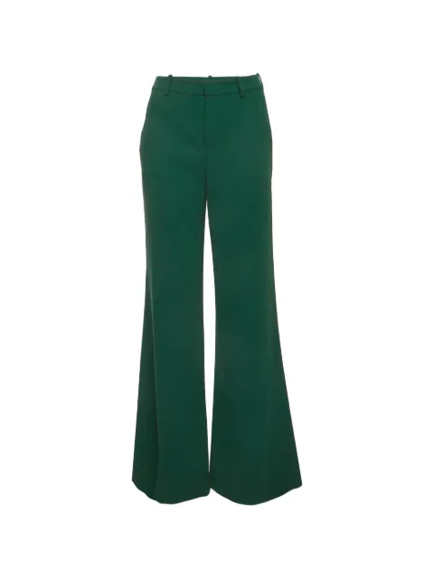 alice + olivia crepe-texture trousers Green 1328954